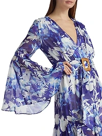 Mendes Floral Geogrette Maxi Dress