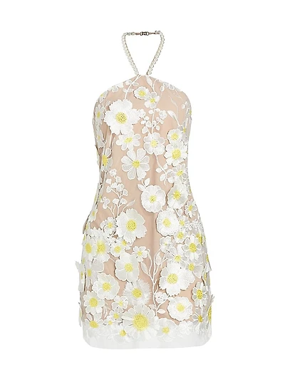 Callista Floral Appliqué A-Line Dress