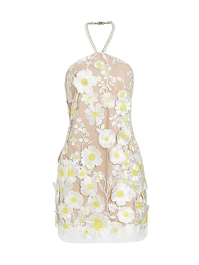 Callista Floral Appliqué A-Line Dress