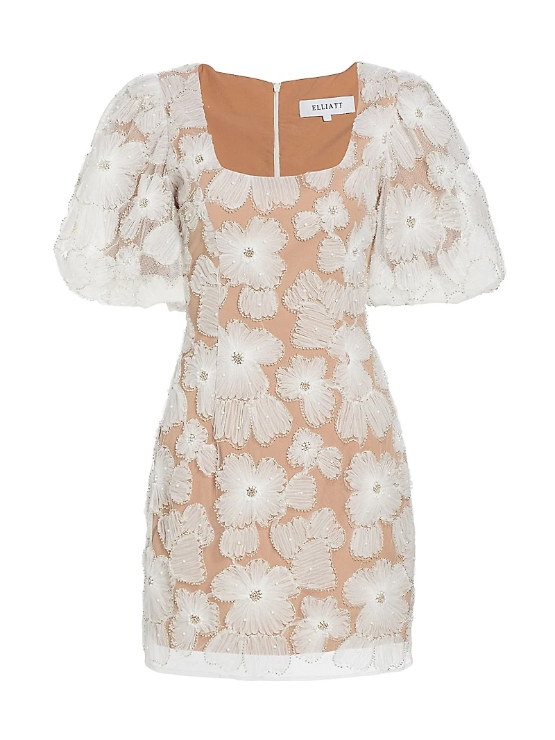 The New Bride Bellamy Embellished Mesh Minidress