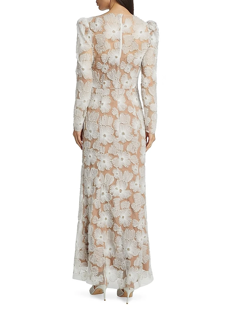 The New Bride Darcy Embellished Mesh Gown