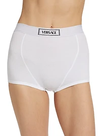 Culotte High-Waisted Rib-Knit Boyshort