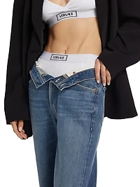 Culotte High-Waisted Rib-Knit Boyshort