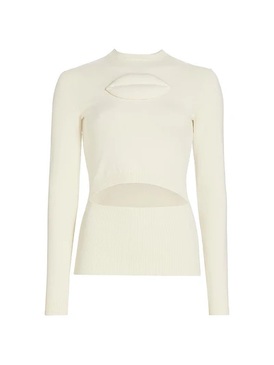 Lip Appliqué Cut-Out Top