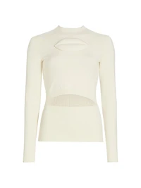 Lip Appliqué Cut-Out Top