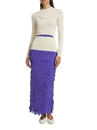 Lip Appliqué Cut-Out Top