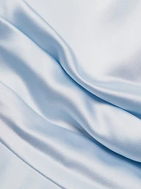 Draped Boatneck Satin Gown