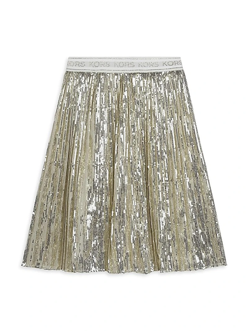 Little Girl's & Girl's Sequin-Embellished Pleated Skirt
