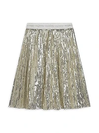 Little Girl's & Girl's Sequin-Embellished Pleated Skirt