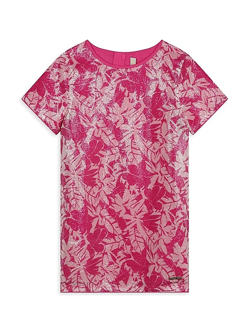 Little Girl's & Girl's Sequin-Embellished Crewneck Shirtdress