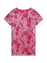 Little Girl's & Girl's Sequin-Embellished Crewneck Shirtdress