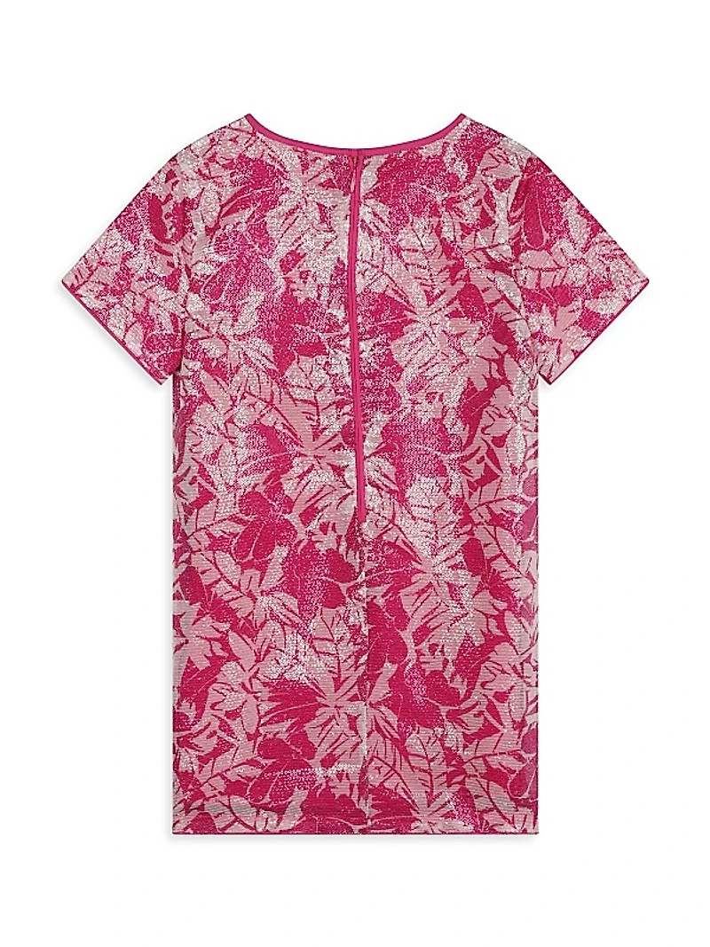 Little Girl's & Girl's Sequin-Embellished Crewneck Shirtdress