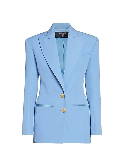 Wool Single-Breasted Blazer