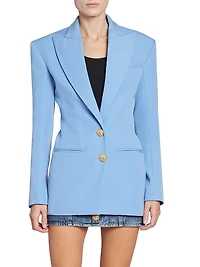 Wool Single-Breasted Blazer