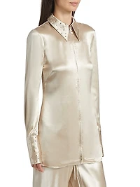 The Devlon Embellished Satin Shirt
