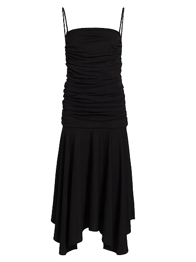 The Viradora Ruched Midi-Dress