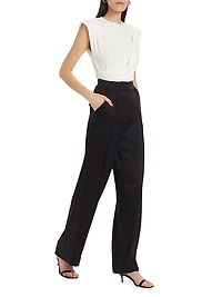 Kyra Wide-Leg Satin Pants