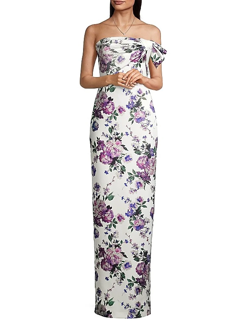 Eve Divina Floral Column Gown