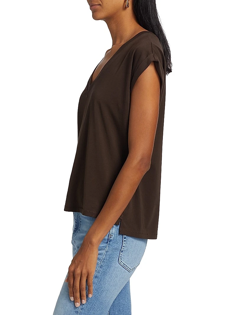 Cotton V-Neck T-Shirt