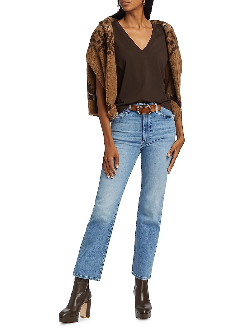 Cotton V-Neck T-Shirt