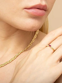 14K Yellow Gold, Fresco Baguette Ring