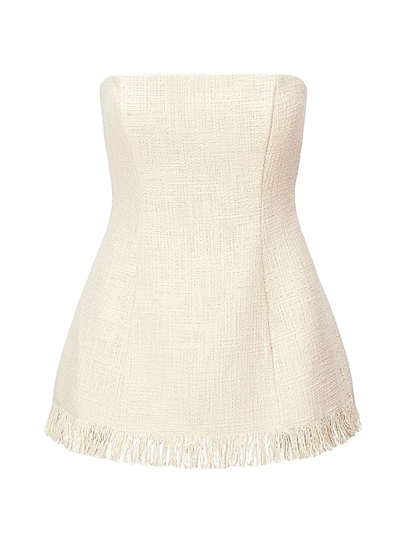 Silvia Tweed Strapless Top