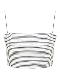 Federico Striped Stretch-Cotton Sleeveless Crop Top