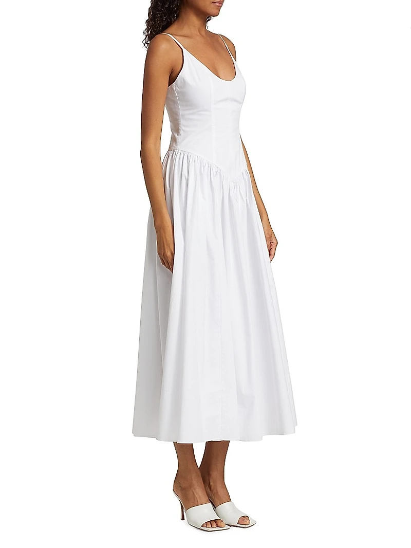 Dena Drop-Waist Midi-Dress