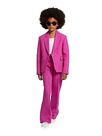 Girl's Linen Pleated Pants