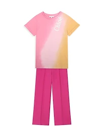 Girl's Linen Pleated Pants