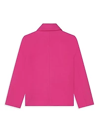 Little Girl's & Linen-Blend Suit Jacket