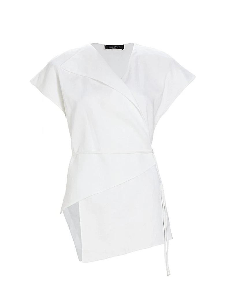 Asymmetric Linen Top