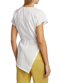 Asymmetric Linen Top