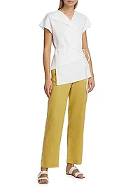 Asymmetric Linen Top