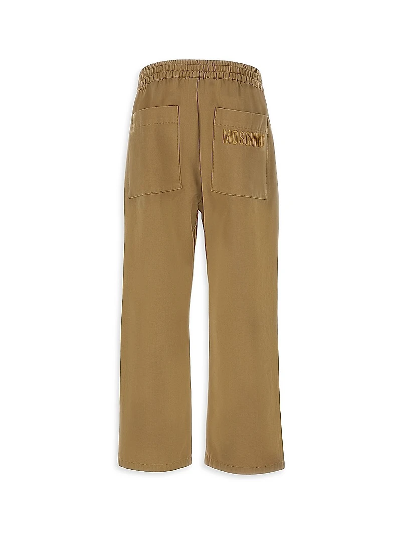 Little Boy's & Logo Straight-Leg Pants