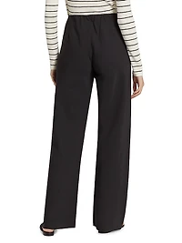 Cotton-Blend Straight-Leg Pants