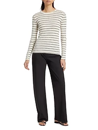 Cotton-Blend Straight-Leg Pants