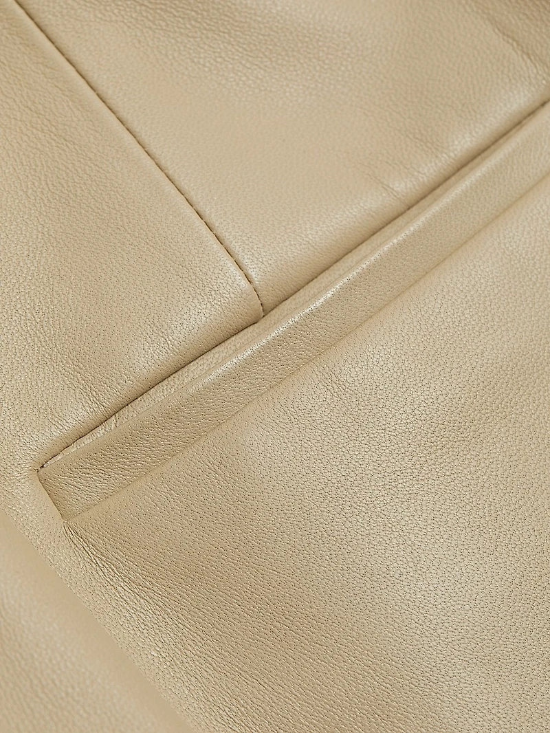Leather Pencil Midi-Skirt