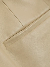 Leather Pencil Midi-Skirt