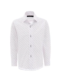 Little Boy's & Circle Print Dress Shirt