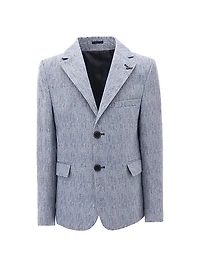 Little Boy's & Boy's Tweed Peak Lapel Blazer