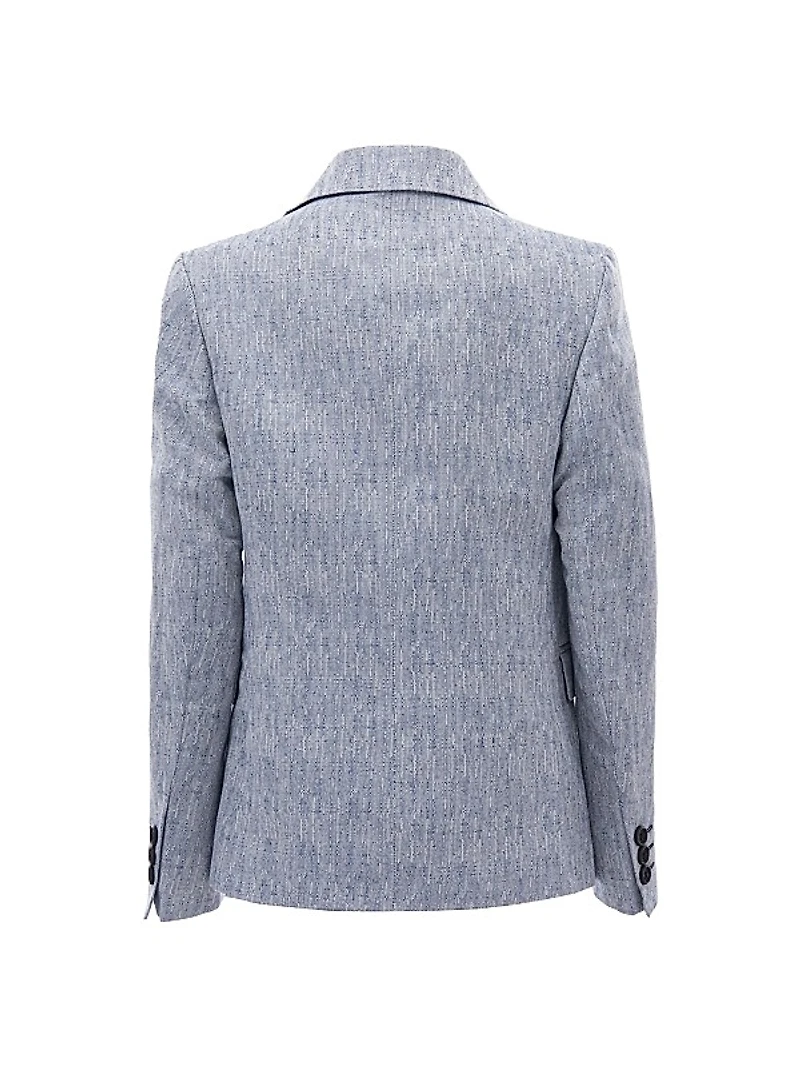 Little Boy's & Boy's Tweed Peak Lapel Blazer