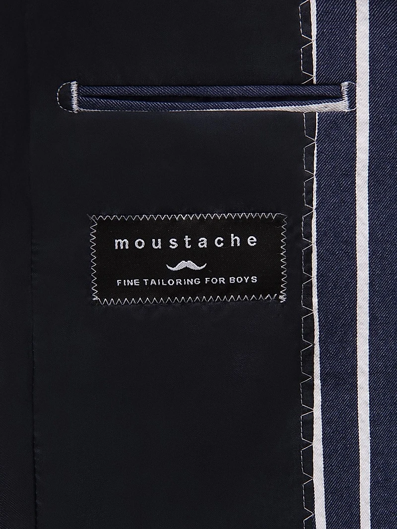 Little Boy's & Striped Peak Lapel Blazer