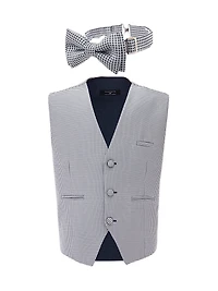 Little Boy's & Pin Vest Bow-Tie