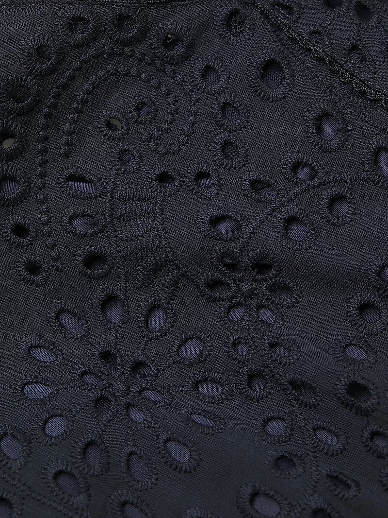 Liza Eyelet Midi-Dress