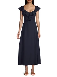 Mona Ruffled Midi-Dress