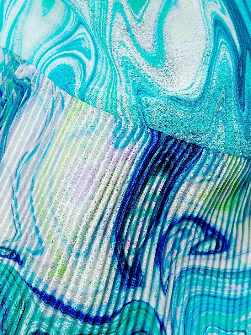 Samara Marbled Chiffon Minidress