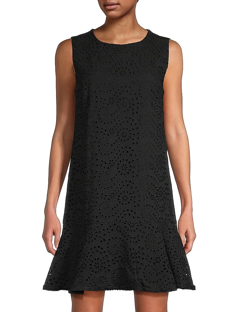 Leora Cotton Eyelet Shift Dress