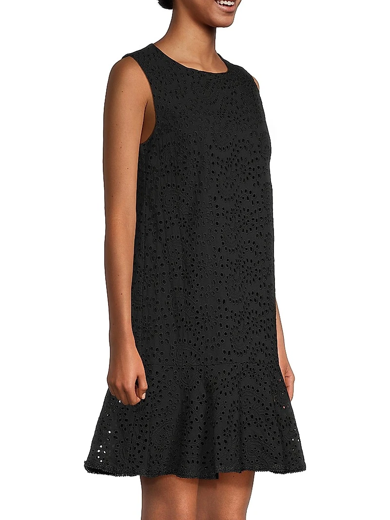 Leora Cotton Eyelet Shift Dress