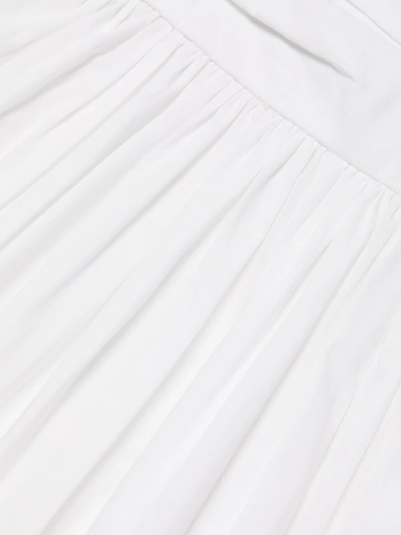 Sweet Disposition Pleated Cotton Minidress